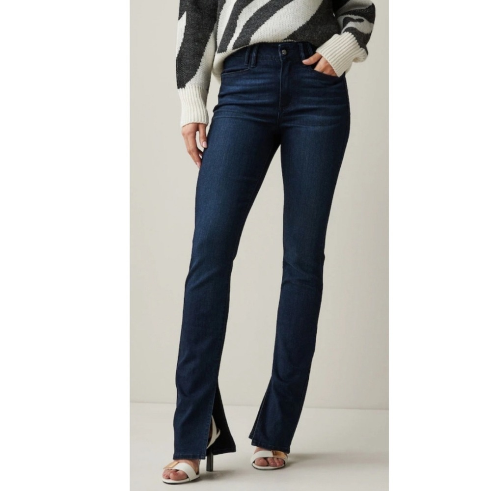 Paige Constance Split Hem Jeans Women's 26 Dark Wash